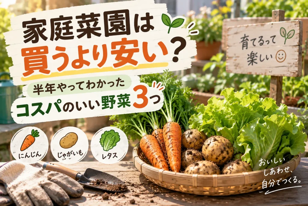 家庭菜園は買うより安い？やってみてわかった、コスパのいい野菜3選