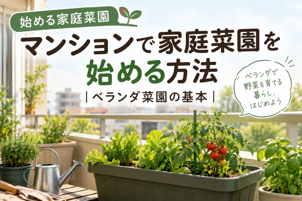 【始める家庭菜園】マンションで家庭菜園を始める方法｜ベランダ菜園の基本