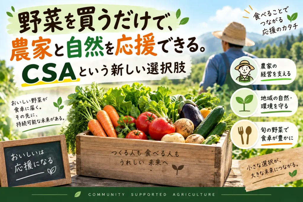 野菜を買うだけで、農家と自然を応援できる。CSAという新しい選択肢