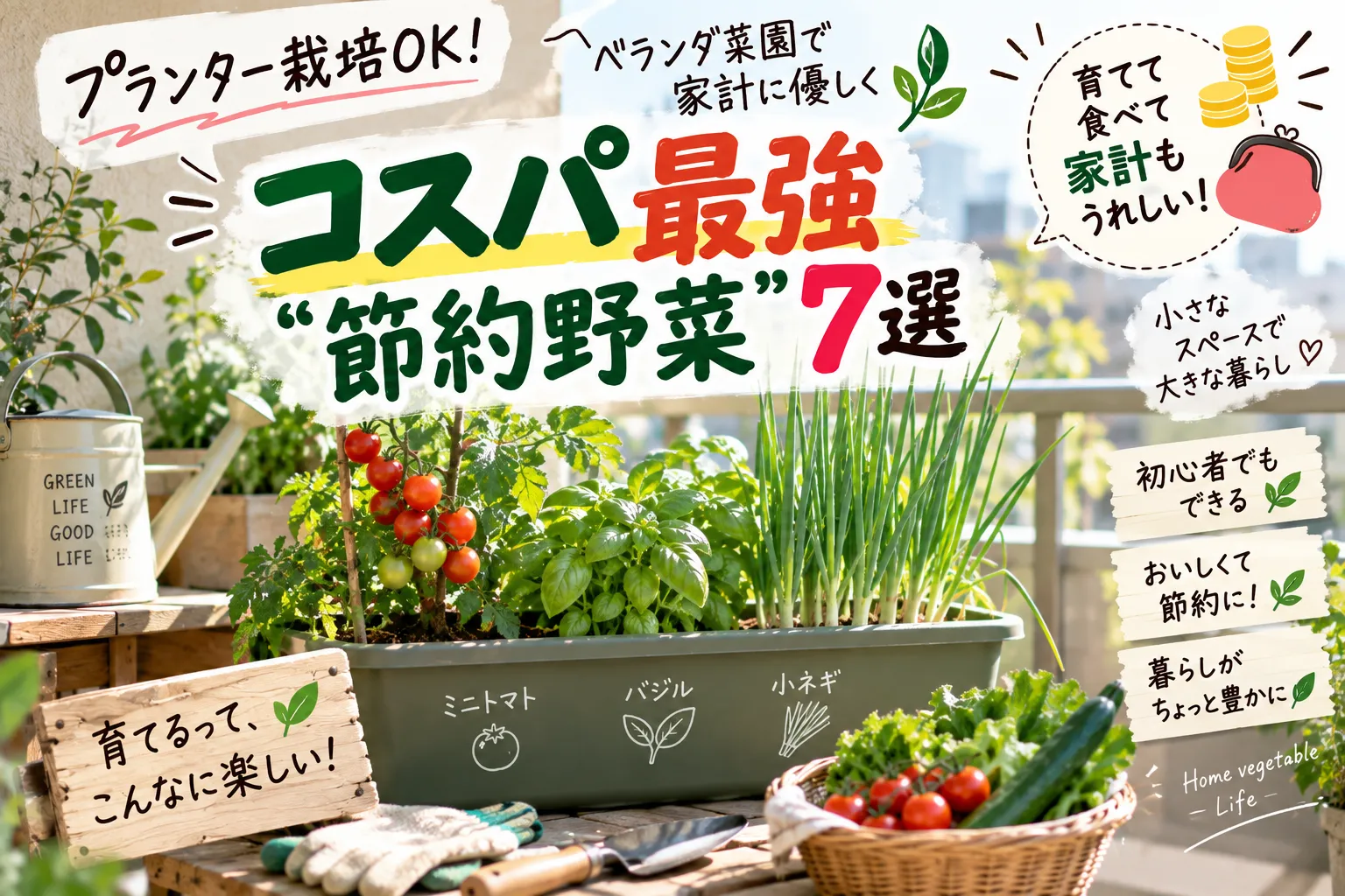 プランター栽培節約野菜