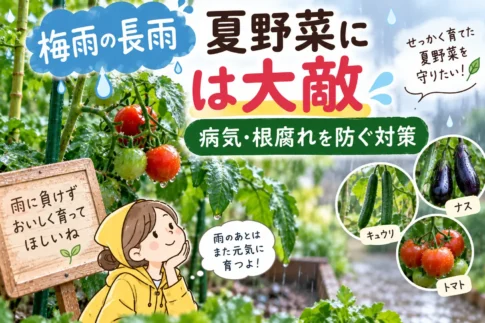 雨は大敵 家庭菜園