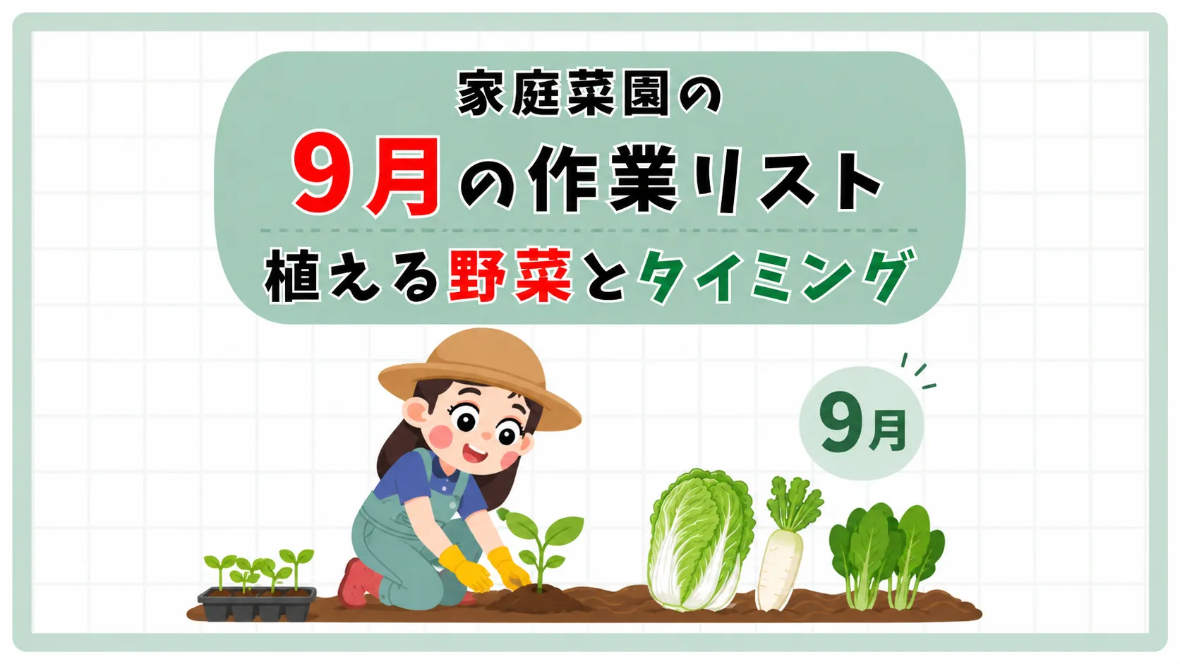 9月に植える家庭菜園