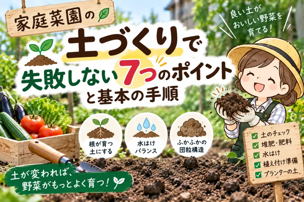 家庭菜園の「土づくり」で失敗しない7つのポイントと基本の手順