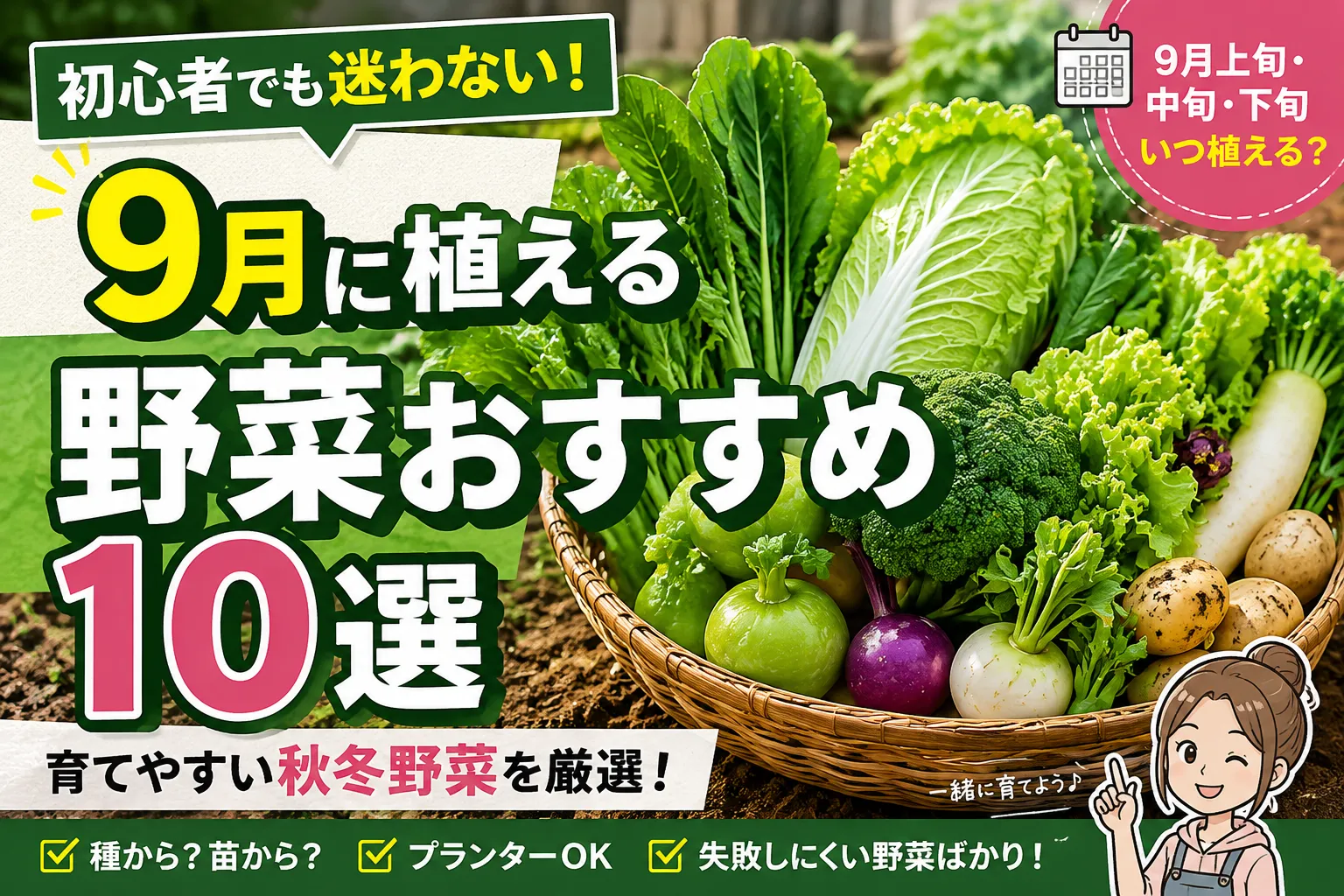 9月に植える野菜