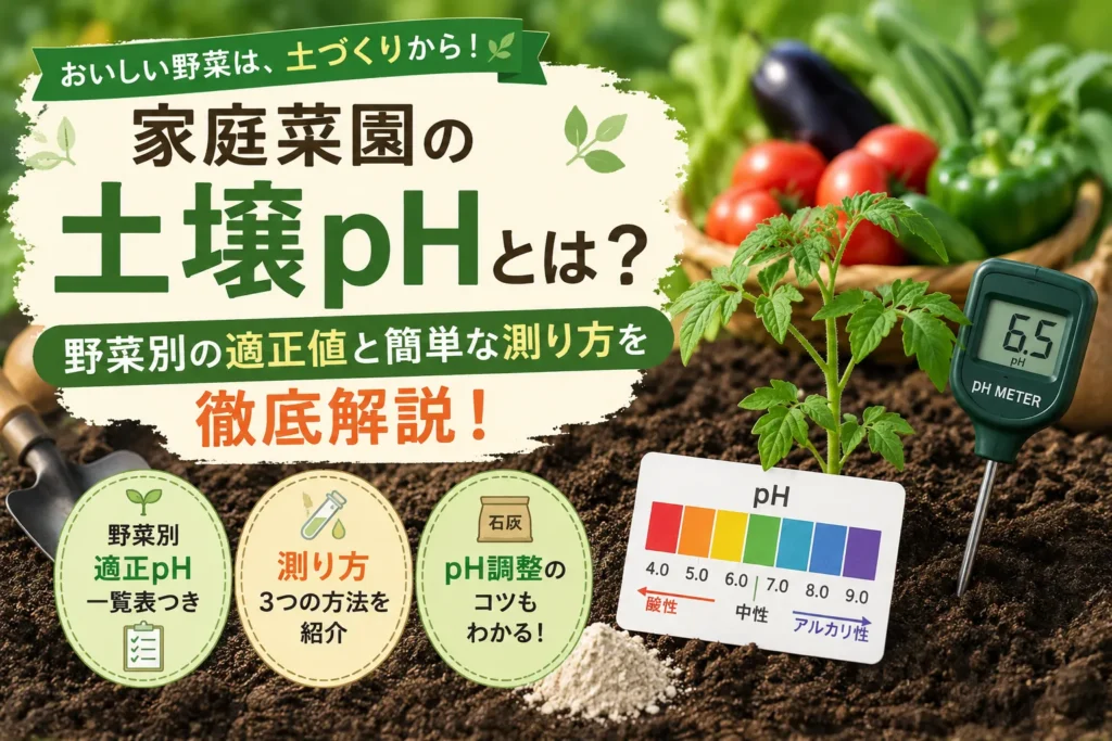 家庭菜園の土壌pHとは？野菜別の適正値と簡単な測り方を徹底解説！