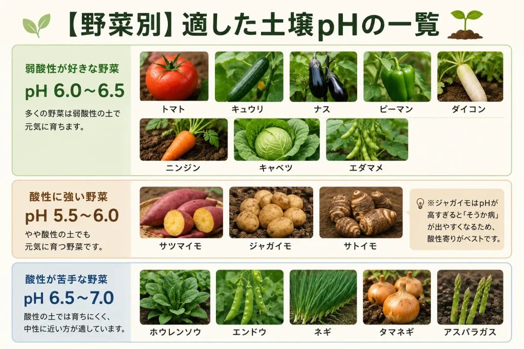 家庭菜園ph野菜別