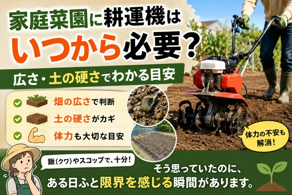 耕運機いつから?