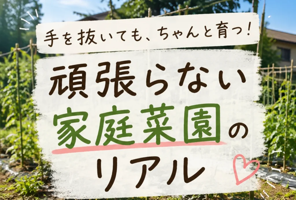 【がんばらない家庭菜園】草取り・水やり・虫対策「ちょうど良いは?」