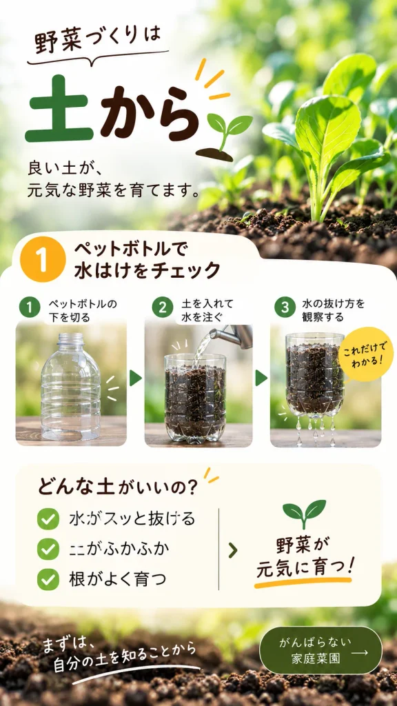 土の状態チェック