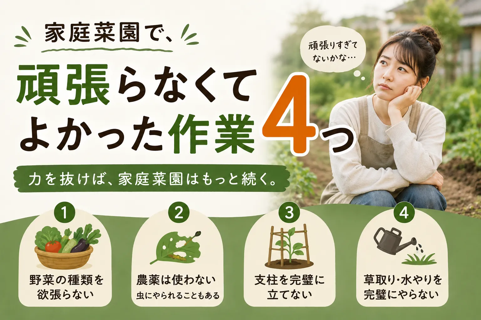 頑張らなくて良かった家庭菜園